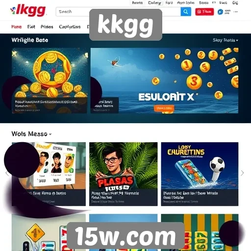 Recursos exclusivos disponíveis no site kkgg